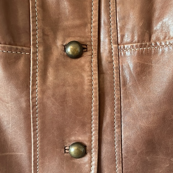 Akoury military style leather jacket - Picture 5 of 7